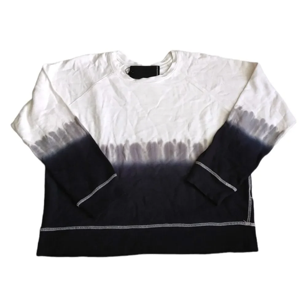 New Rails Theo Charcoal Dip Dye Sweatshirt M